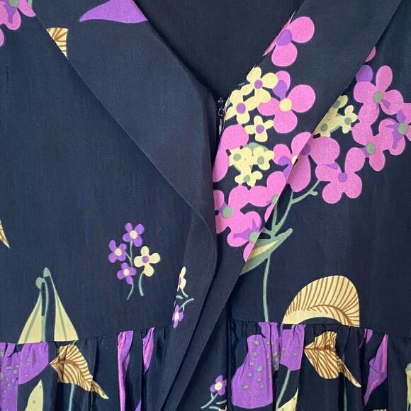 ANTHROPOLOGIE Corey Lyn Calter Floral Garden Retro Fit & Flare Dress, Size Small - Picture 8 of 10